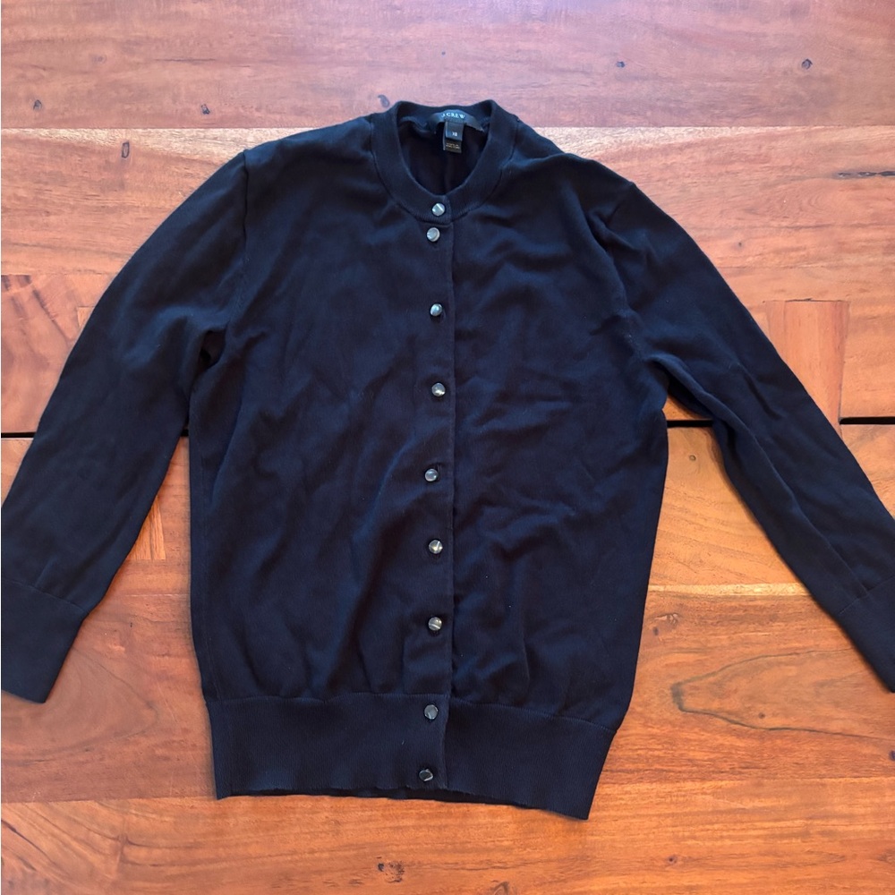 J. Crew Classic Black Cardigan